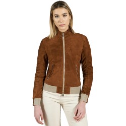 Suede bomber hot sale jacket womens